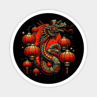 Steampunk Chinese New Year Snake Magnet